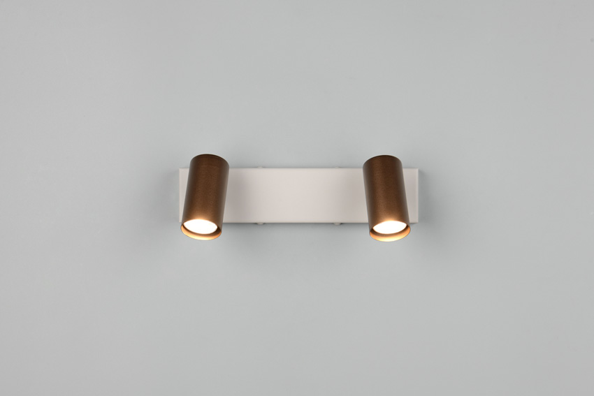 Opbouwspot - koffie - 26x6x13,5cm - dimbaar - GU10/MR11 - 2x5W