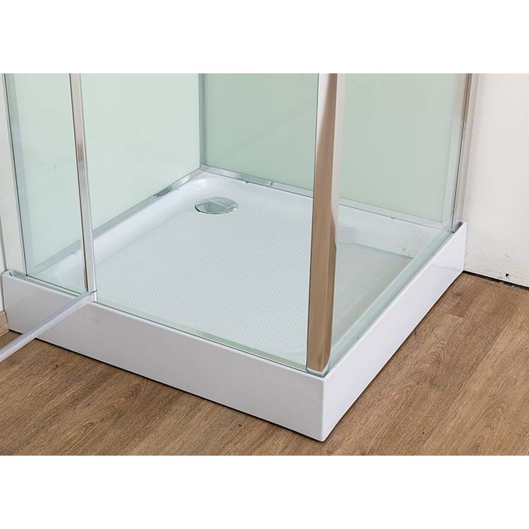 Douchecabine Anik links chroom/wit draaideur 90x90x205cm