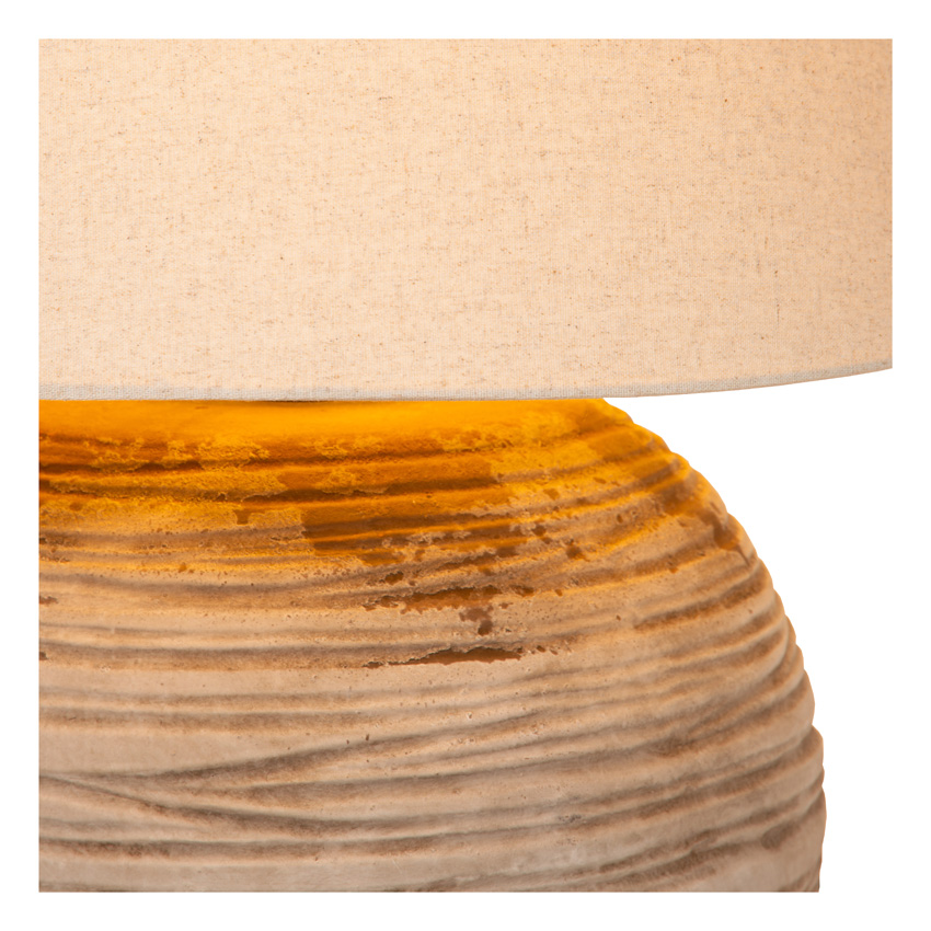 Lucide Vibes Denise - Lampe de table - Ø55cm - 1xE27 - Brun