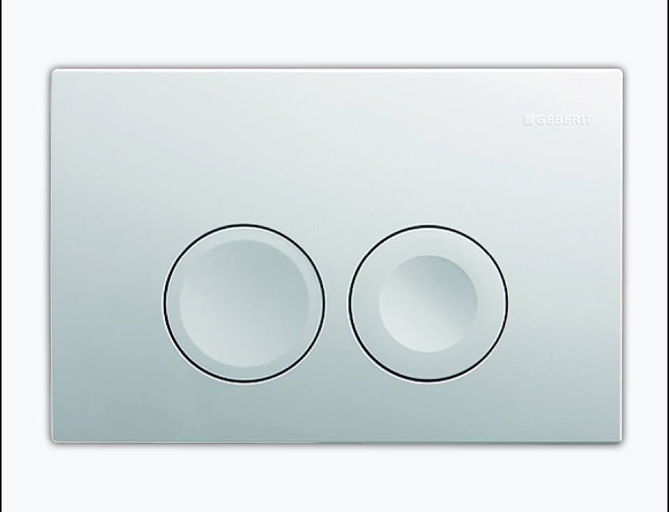 Plaque de commande Geberit Delta25 blanc combatible avec UP100 réservoirs de chasse
