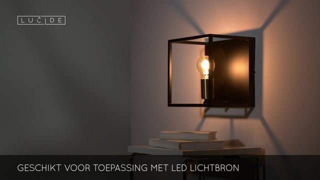 RUBEN - Wandlamp - 1xE27 - Zwart