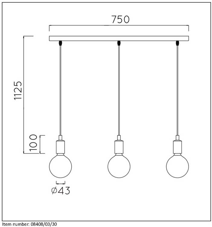 Lucide FIX MULTIPLE - Hanglamp - E27 - Zwart