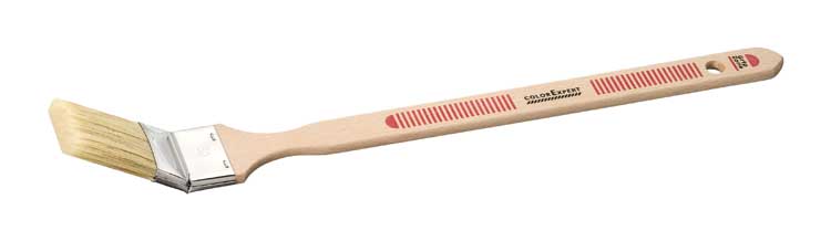 Radiatorkwast  50mm beige haar-mix FSC + GZ rood