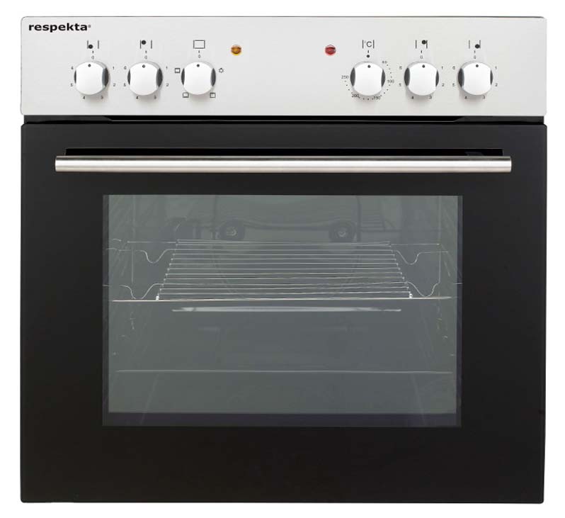 Cuisine Budget blanc/aspect bois 270cm - hotte murale en inox - avec appareils