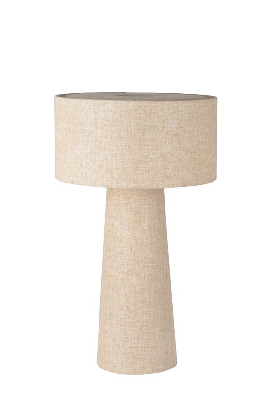 Lucide LEEROY - Tafellamp - Ø 30 cm - 1xE27 - Taupe