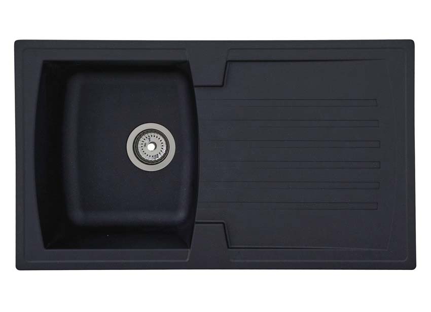 Spoelbak Nils zwart 86x50cm