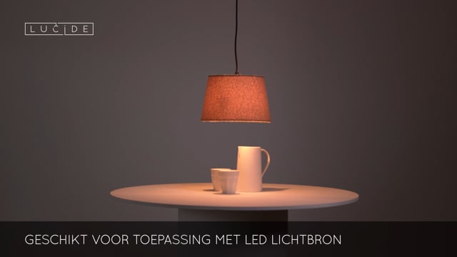 Lucide WOOLLY - Suspension - Ø 28 cm - 1xE27 - Jaune Ocre