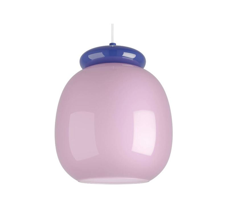Hanglamp - roze/blauw - Ø23x110cm - dimbaar - E27 - 1x40W