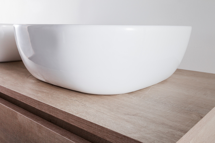 Opbouwkom Griet glanzend wit 42cm