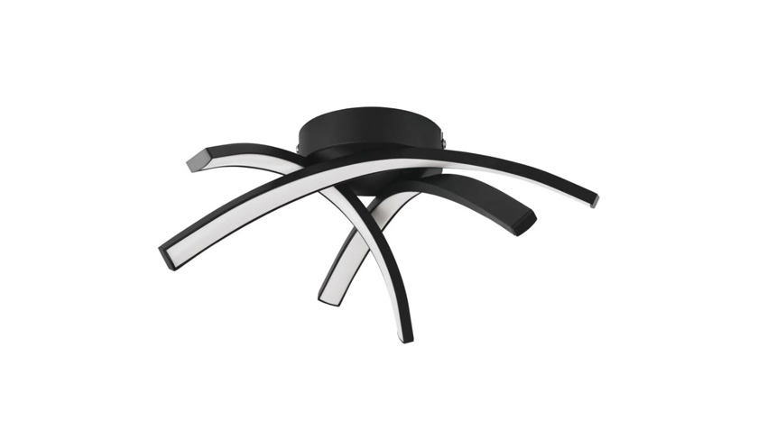 Plafonnier - noir/blanc - 37x35,5x10cm - LED - 1x11W - 3000K