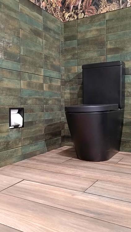 Wandtegel Cueva rechthoek donkergroen 30x60cm