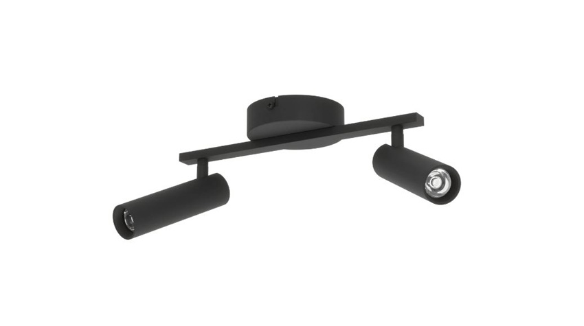 Opbouwspot - zwart - 30x5x16cm - LED - 2x5,2W - 2700/4000/6500K