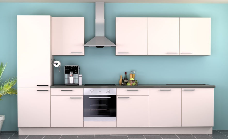 Keuken Premium 7 wit 360cm - voorgemonteerd - zonder toestellen