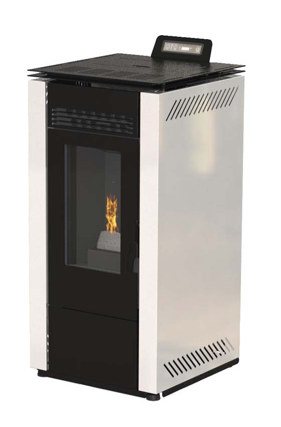 Poêle à granulés Modèle 8 - 7,9kW - 160m³ - blanc - 44x48x94cm