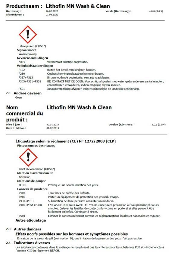 Wash en Clean MN Lithofin 1 liter onderhoud natuursteen