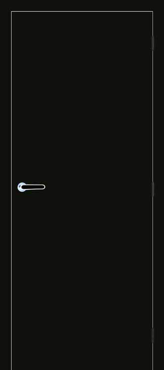 Complete binnendeur Pro zwart 201,5x63cm tubespaan rechts + schuifdeurkast 8-10,5cm