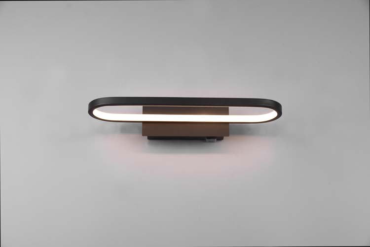 Badkamerverl wandlamp LED zwart IP44 17W 1700lm