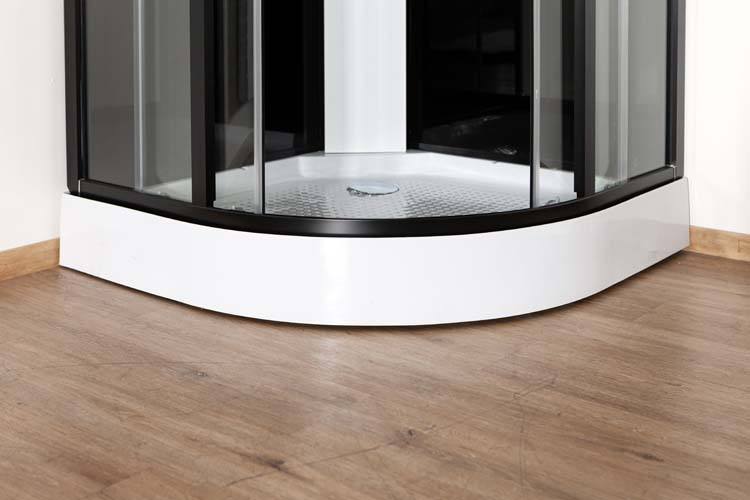 Douchecabine Adam hoek zwart schuifdeuren 100x100x215cm