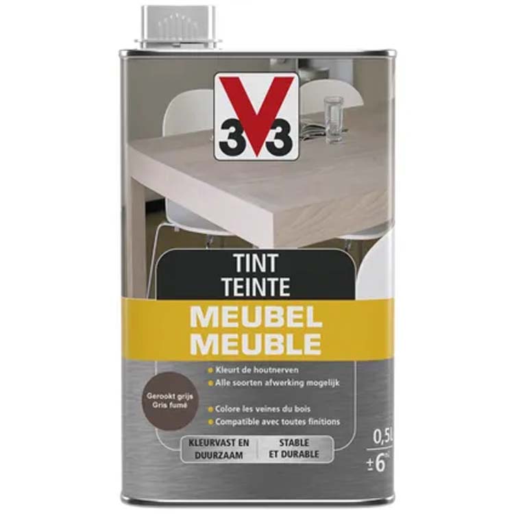 V33 meubeltint deco mat gerookt grijs 0,5L