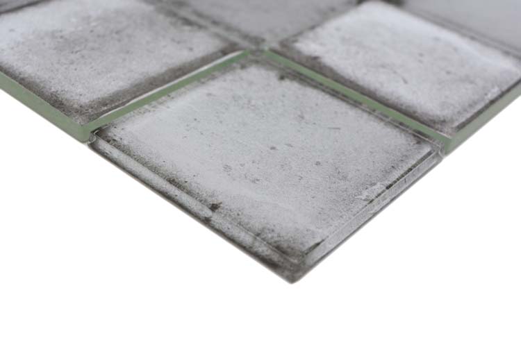 Mosaïque gris ciment brillant 29,8x29,8cm