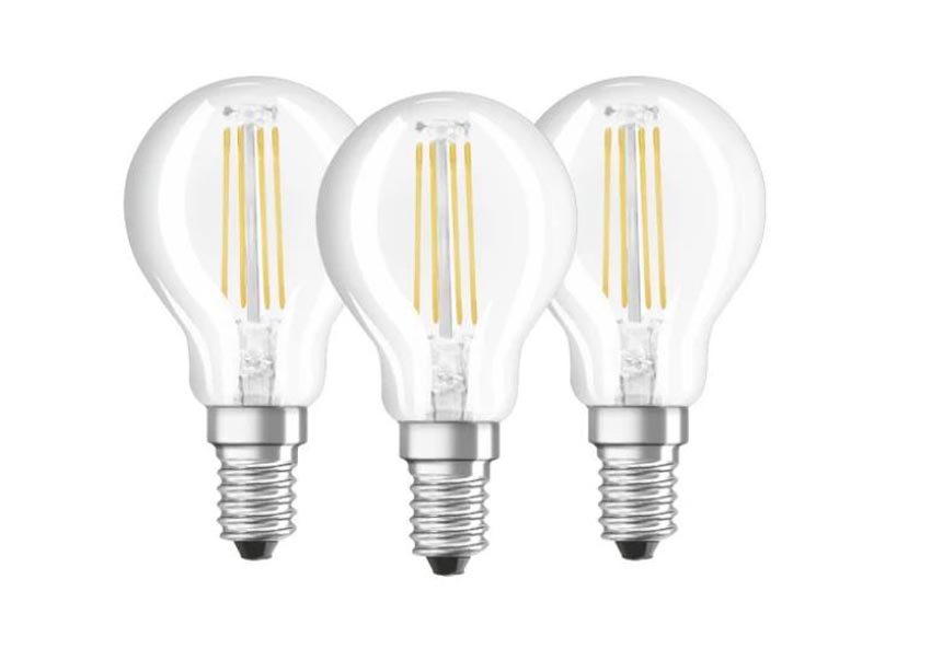 Lampe LED Osram - E14 - Blanche - Ø4,5x7,8cm - 3x4W - 470lm - 4000K - 3 pièces