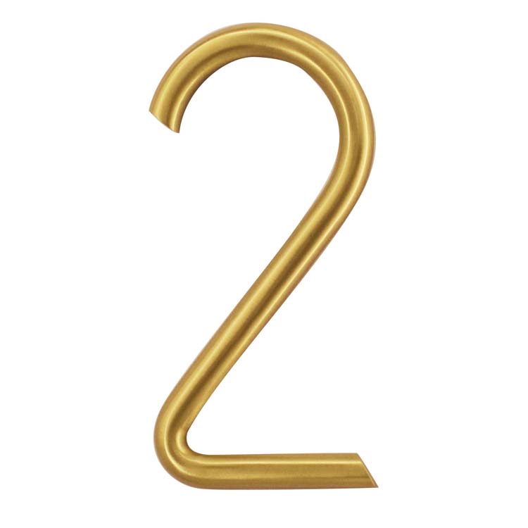 Numéro de maison pro rond 2 cuivre mat