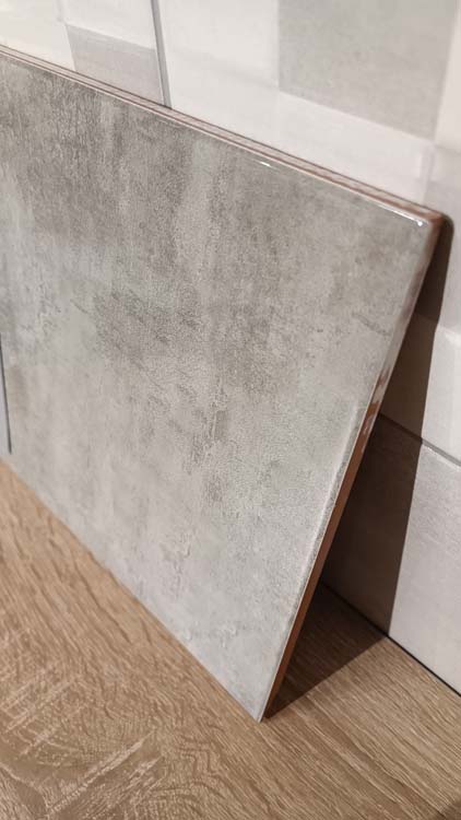 Carrelage mural Ediz brillant gris foncé 25x40cm