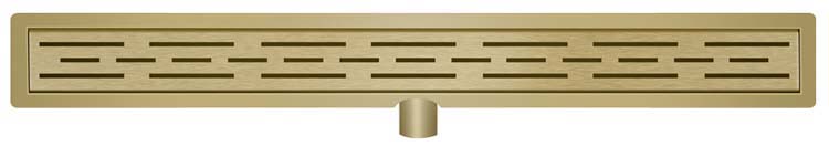 Douchegoot met flens en rooster 70 x 7 cm goud