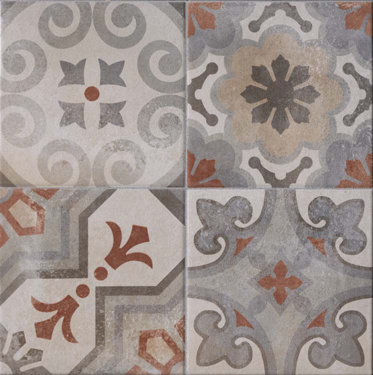 Vloer- en wandtegel Moose patroontegel multicolor 34x34cm