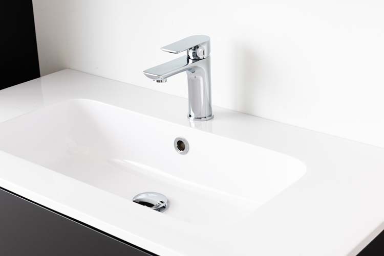 Meuble salle de bain Puro noir mat 900mm lavabo brillant Meuble salle de bain Puro noir mat 900mm lavabo brillant