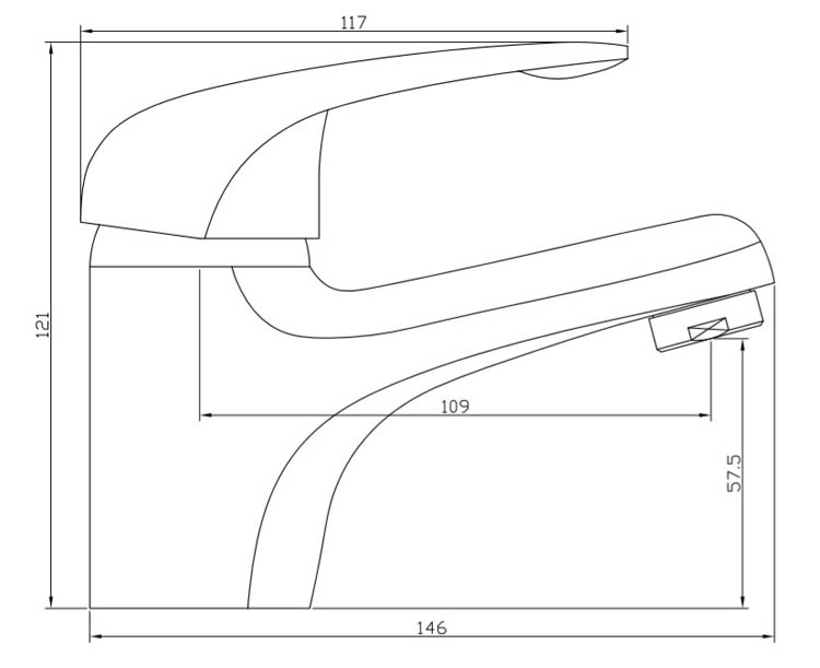 Robinet de lavabo Marthe chrome
