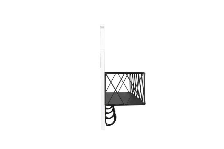 Etagère Home métal/bois blanc 40x27x20cm