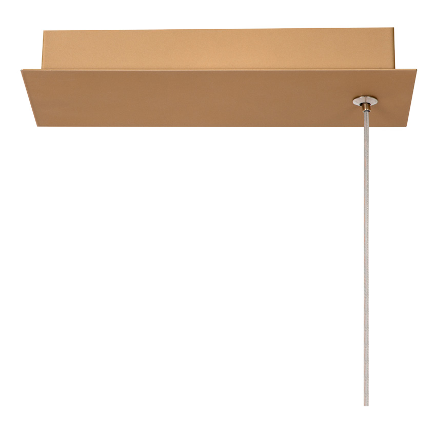 Lucide Premium Lambada - Hanglamp - LED dimbaar - 1x47W - 2700K - Champagnekleur