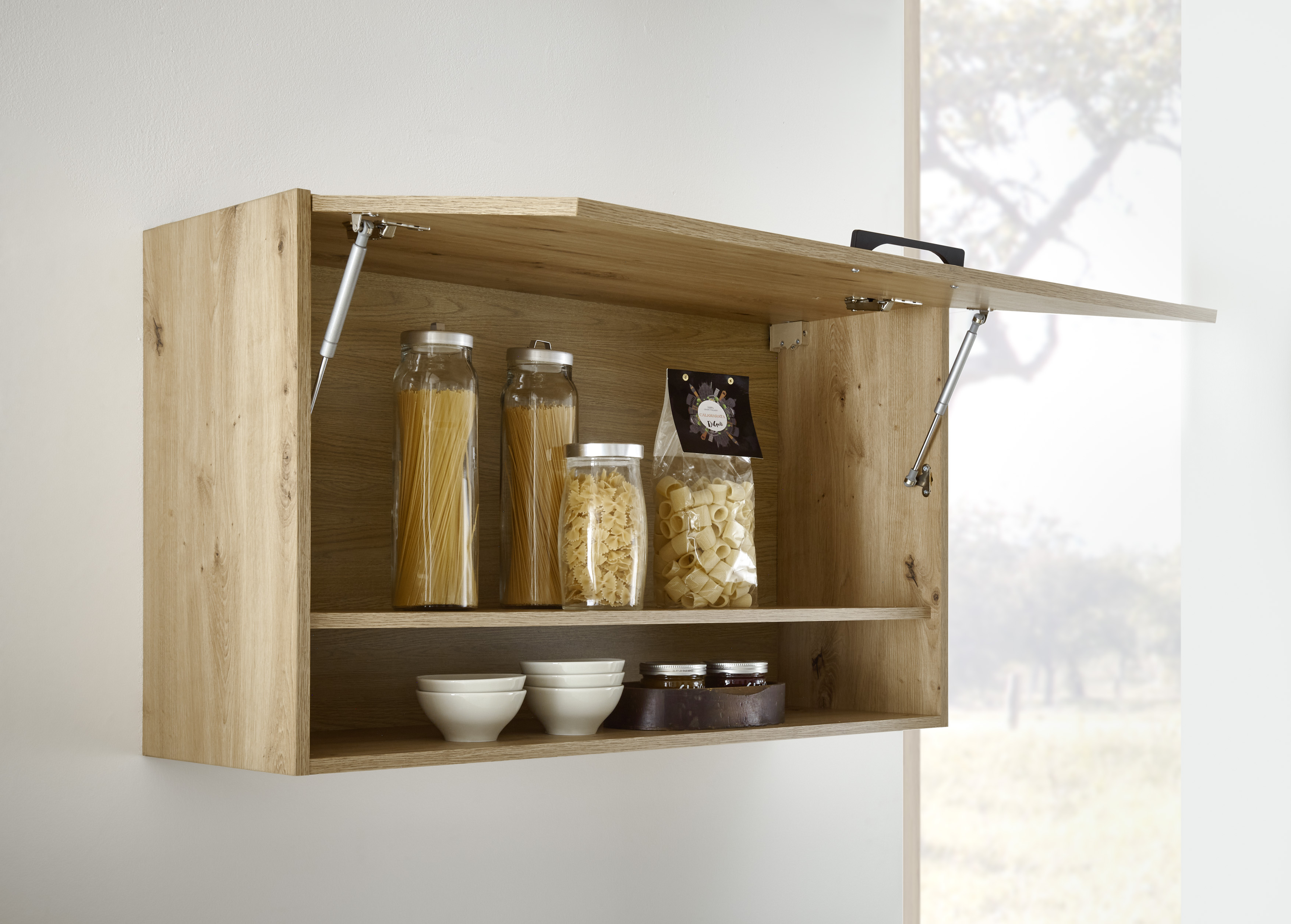 Keuken Montreal betonlook 326cm - met toestellen - vitrokeramische kookplaat en inox wanddampkap