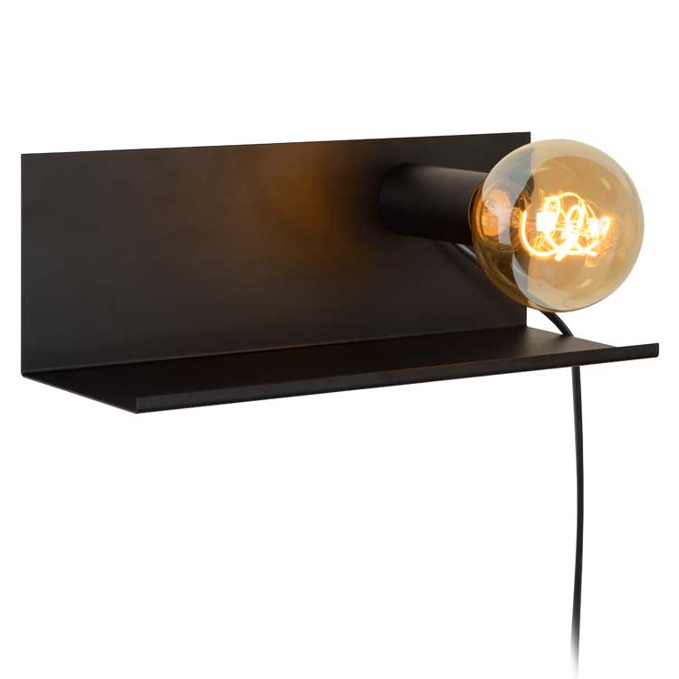 Lucide SEBO - Bedlamp - E27 - Zwart