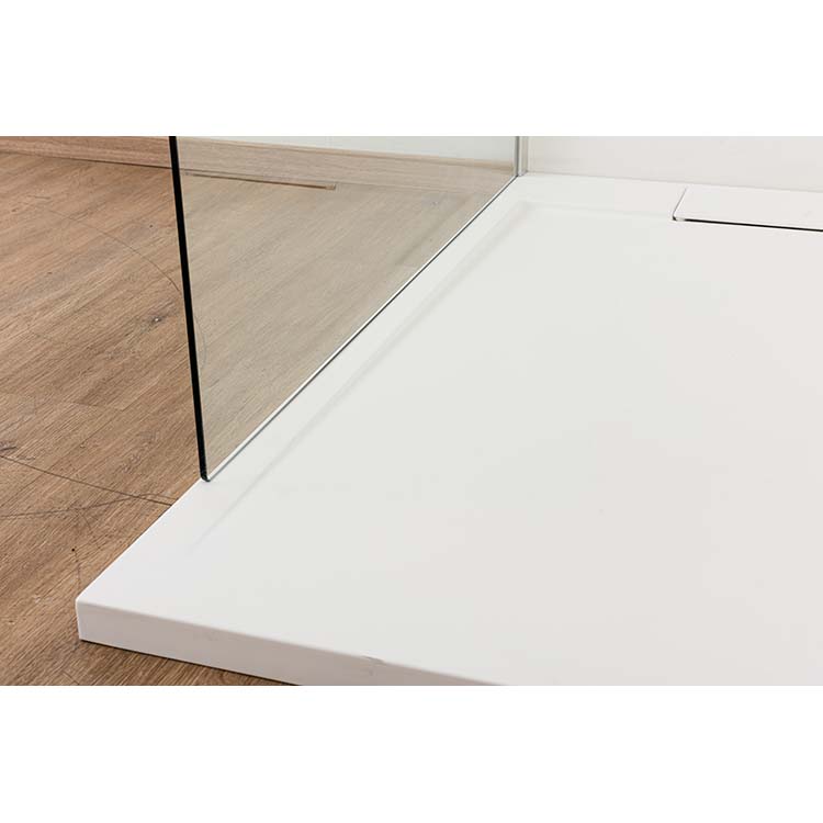 Paroi de douche à litalienne Anais verre clair avec kit de profilés chromé 117x200cm