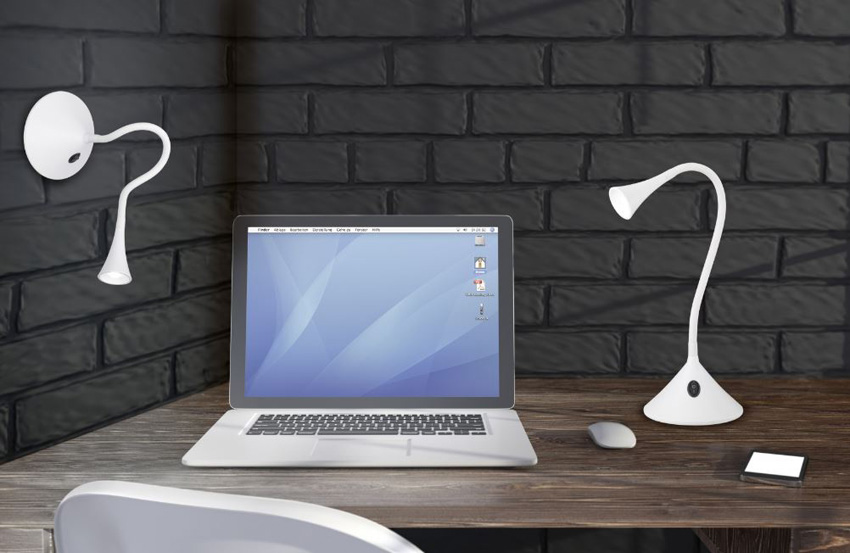 Bureaulamp - wit - Ø13,5xH31,8cm - LED - 1x3W - 3000K