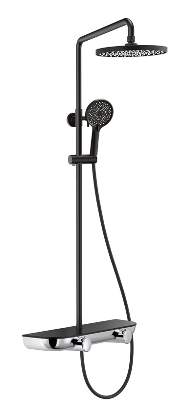 Colonne de douche Vida thermostatique noir mat