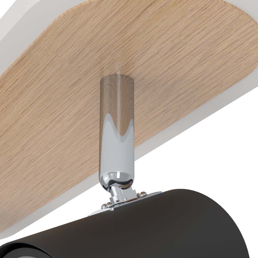 Spot en saillie - Noir/brun - 46x10x15 cm - Dimmable - LED - 3x20W - 3000K