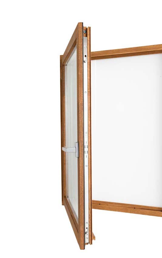 Draairaam 1-vleugel Trae Meranti hout 55mm naturel B1000xH1200mm links opendraaiend