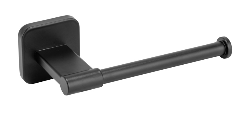 Porte-rouleau WC Wenko Porto Turbo-Loc noir mat 16,5x5,5x7,5cm sans perçage