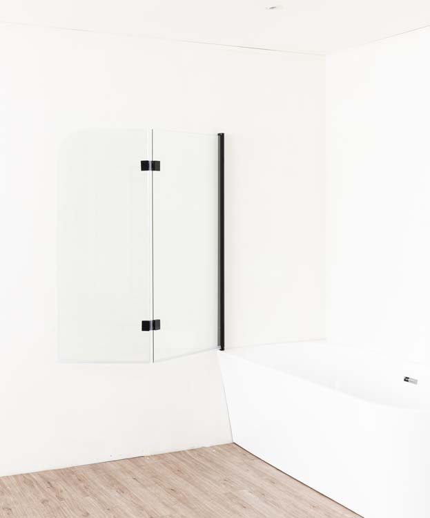 Badwand Asher 130 x 120 cm zwart Badwand Asher 130 x 120 cm zwart