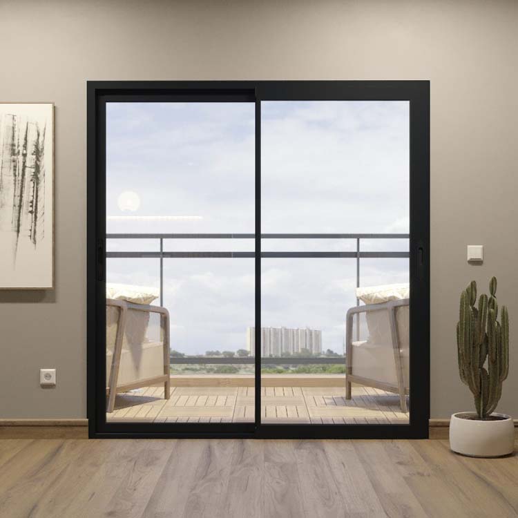 Fenêtre coulissant Belio Alu R9005 noir 2500x2100mm