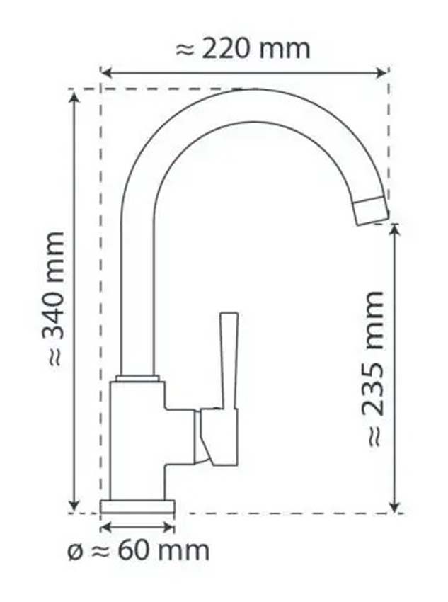 Robinet de cuisine Charlotte inox