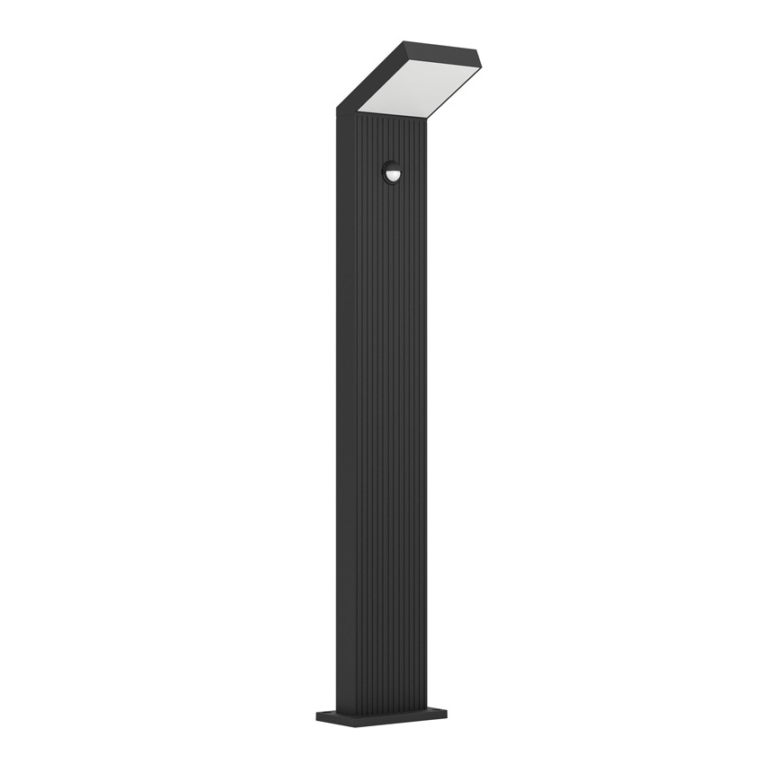 Borne extérieure - noir - 16,2x15,5x80cm - LED - 1x10W - 3000K - avec détecteur de mouvement