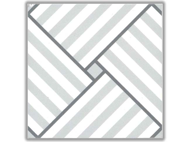Vloer- en wandtegel Loïc patroontegel grijs/wit 15x15cm