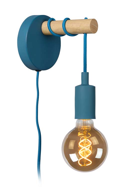 PAULIEN Wandlamp 1xE27 60W Blauw