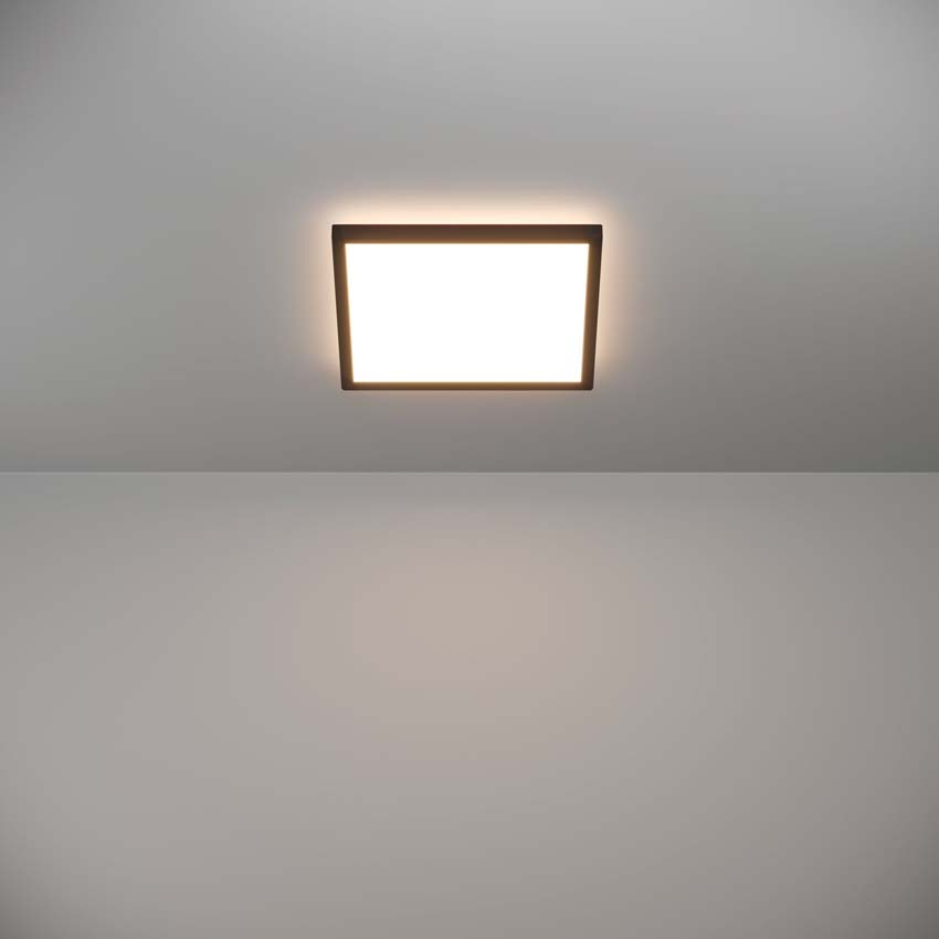 Plafonnier - Noir - 29x29cm  - LED - 1x14W - 2700-6500K - IP44
