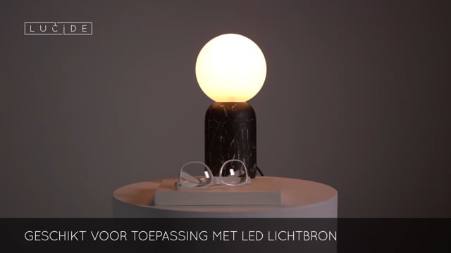 Tafellamp - Ø 15 cm - 1xE27 - Zwart