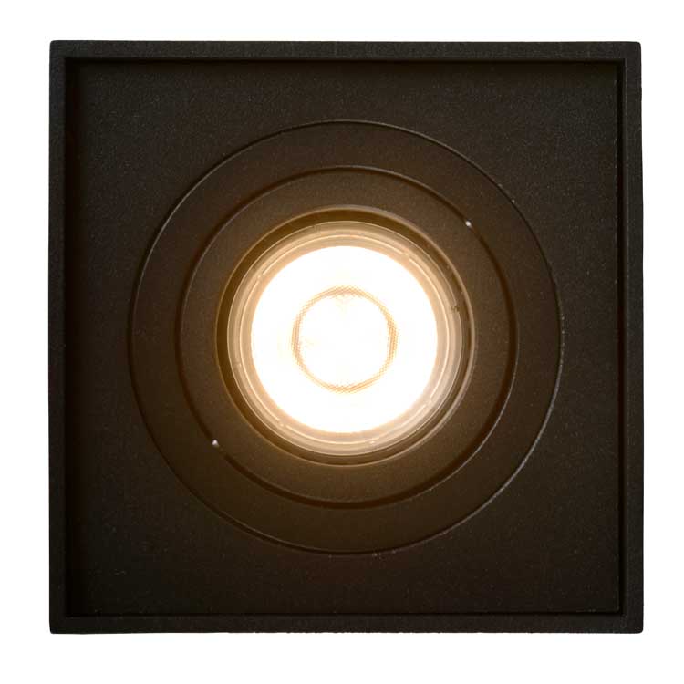 Lucide TUBE - Spot plafond carré - GU10 - Noir
